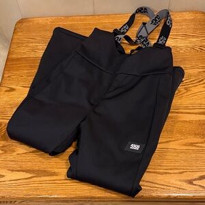 Women’s ASOS 4505 Black Soft Shell Ski Bibs - 10